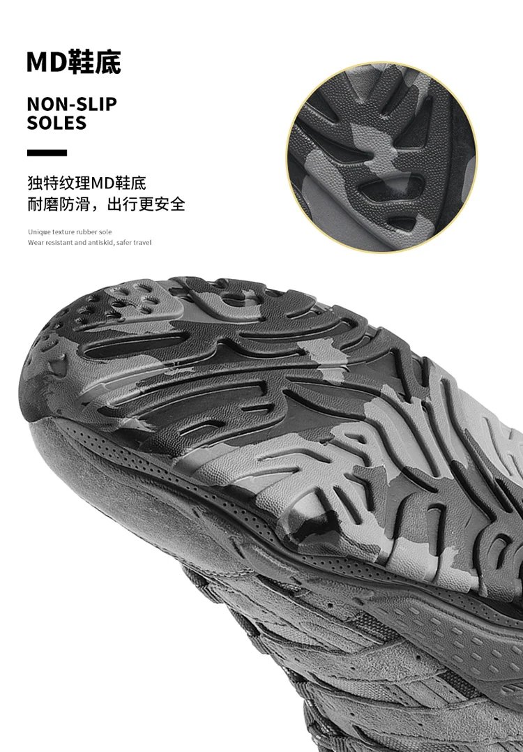 O.Z.TESHI Cow Leather Hiking boots Men waterproof hunting shoes Tactical Desert Combat Ankle Boots Male casual mountian Sneakers