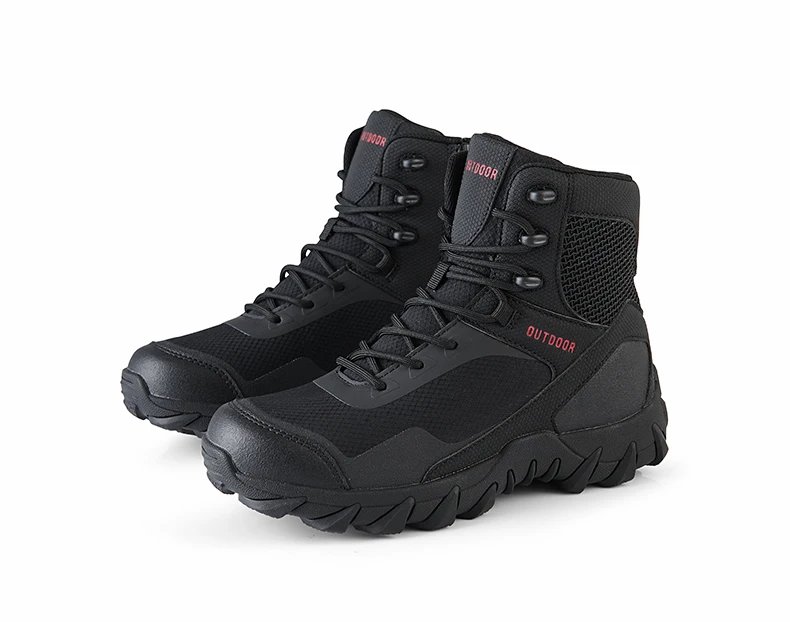 Men Tactical Boots Army Waterproof Work Climbing Hiking Shoes High Quality Outdoor Motorcycle Hunting Safety Unisex Desert Boot