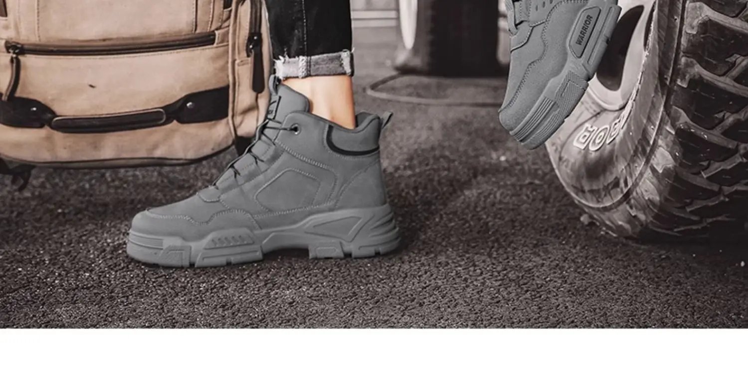 2025 New Martin Boots Men's Spring High-top Outdoor Men's Labor Protection Waterproof Work Shoes