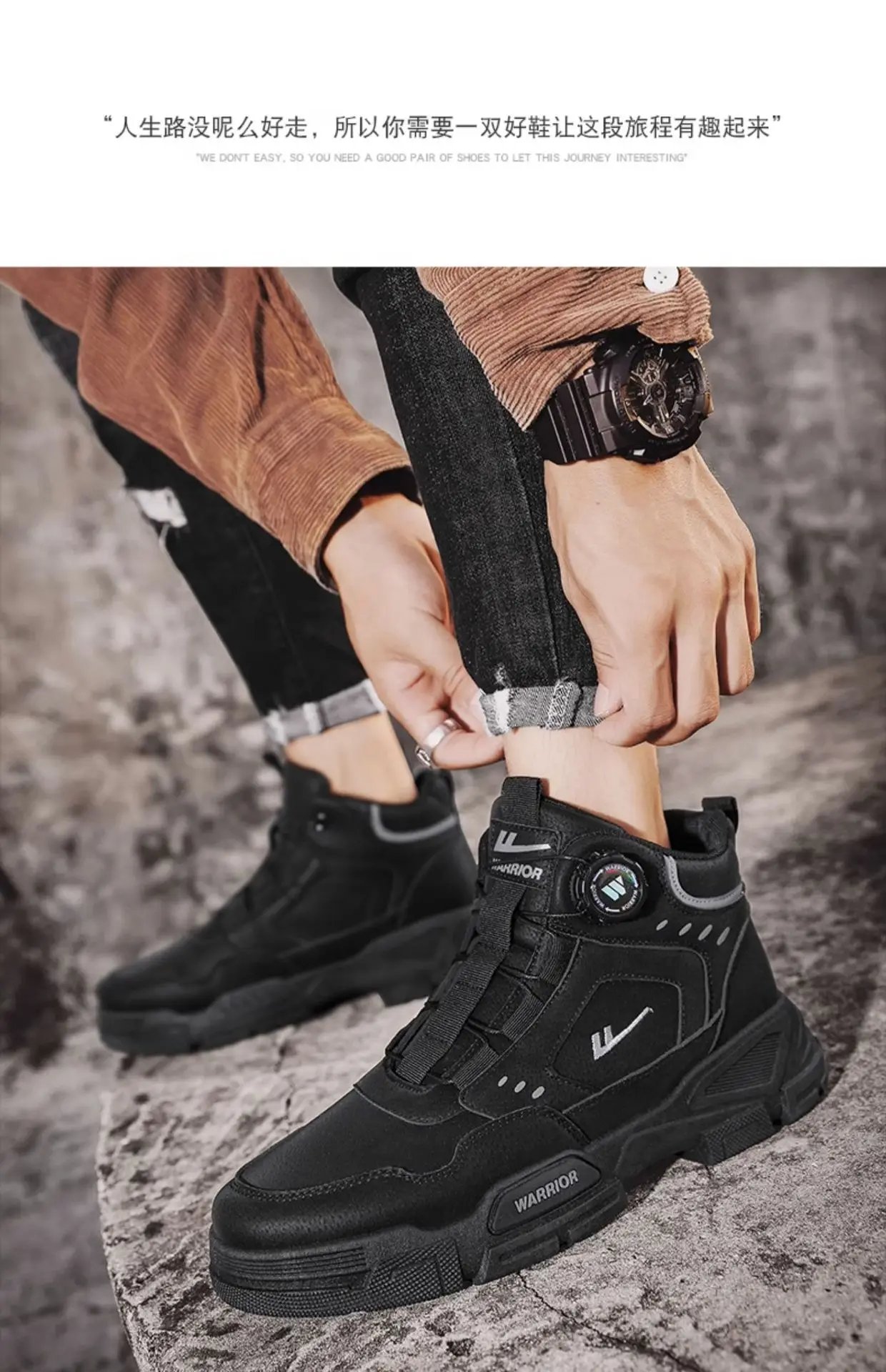 2025 New Martin Boots Men's Spring High-top Outdoor Men's Labor Protection Waterproof Work Shoes