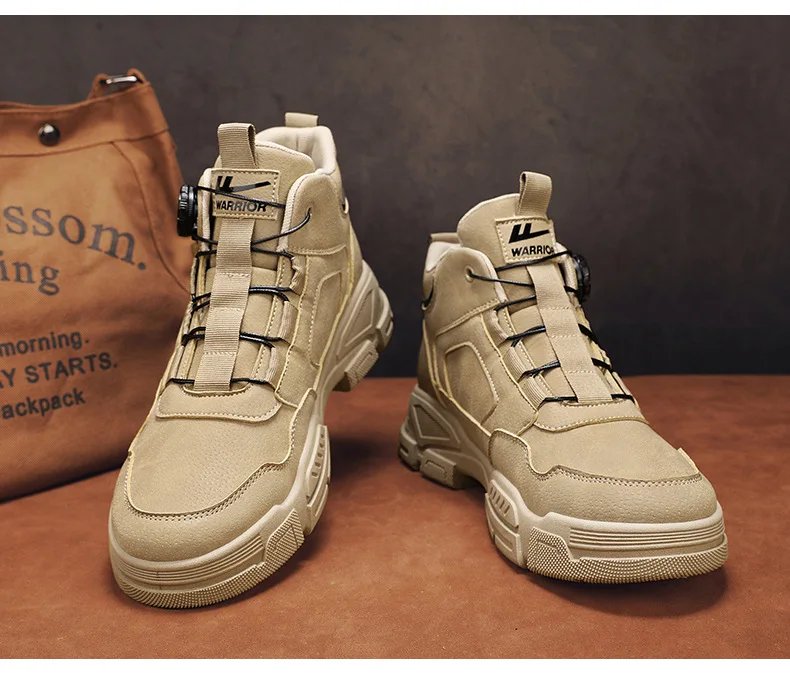 2025 New Martin Boots Men's Spring High-top Outdoor Men's Labor Protection Waterproof Work Shoes