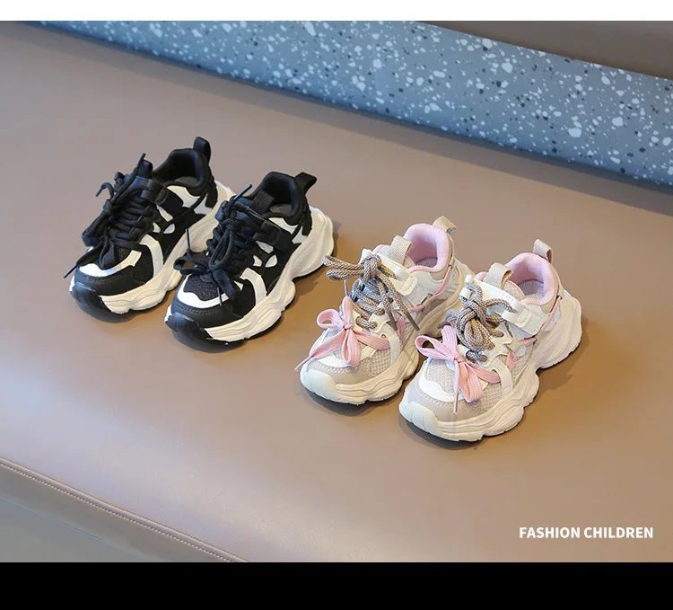 Kids Sneakers for Girls Fashion Sports Shoes for Toddlers Breathable Non-slip Children School Running Shoes for Boys Versatile