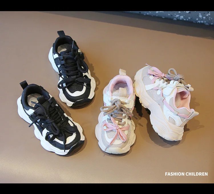 Kids Sneakers for Girls Fashion Sports Shoes for Toddlers Breathable Non-slip Children School Running Shoes for Boys Versatile