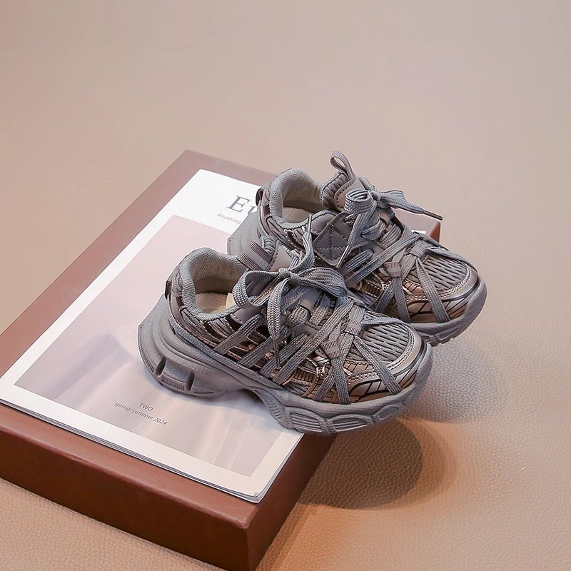 Children's Sneakers Chunky 2024 New Girls Basketball Shoes Fashion Versatile Kids Causal Boys Sports Shoes for School Breathable