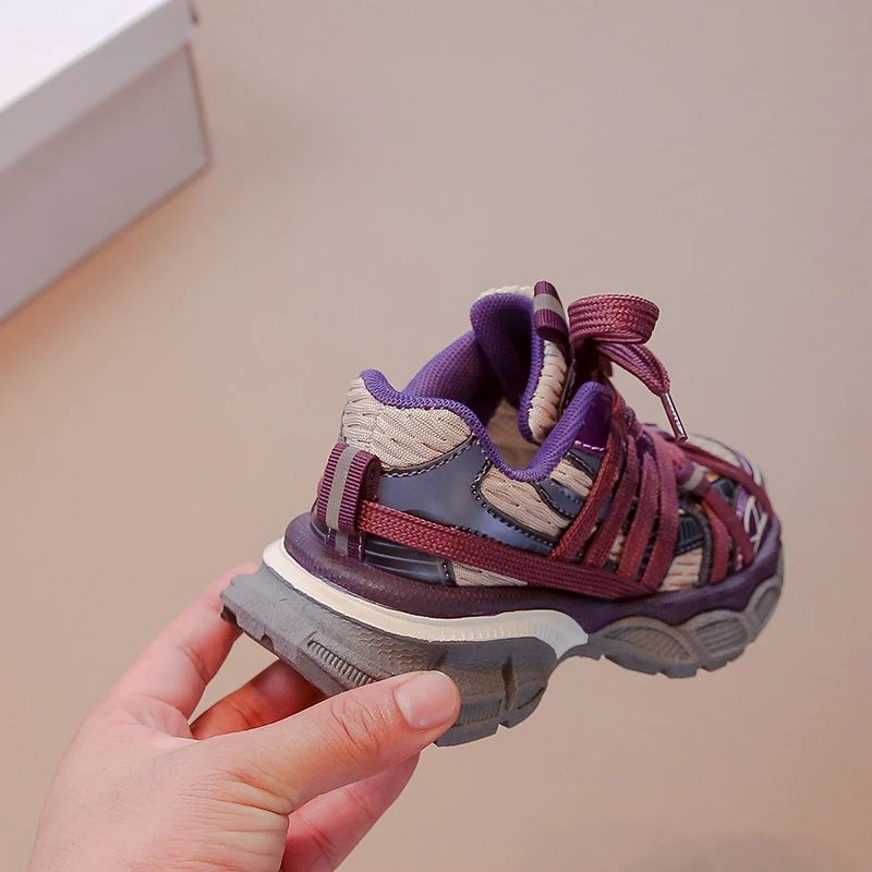 Children's Sneakers Chunky 2024 New Girls Basketball Shoes Fashion Versatile Kids Causal Boys Sports Shoes for School Breathable