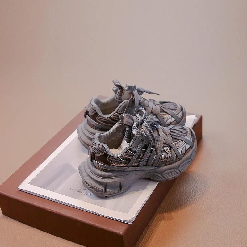 Children's Sneakers Chunky 2024 New Girls Basketball Shoes Fashion Versatile Kids Causal Boys Sports Shoes for School Breathable