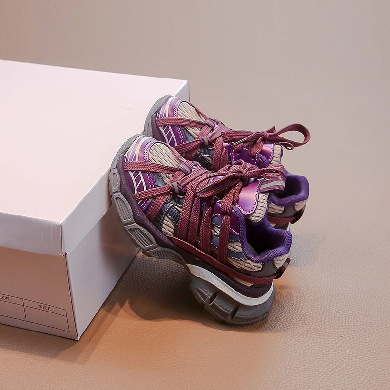 Children's Sneakers Chunky 2024 New Girls Basketball Shoes Fashion Versatile Kids Causal Boys Sports Shoes for School Breathable