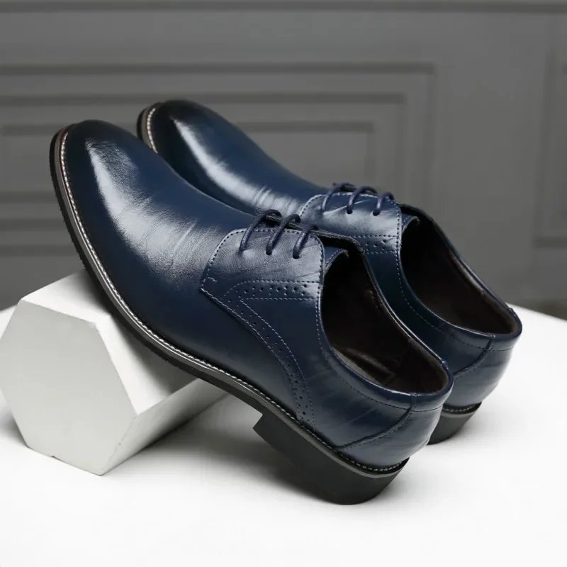 Classic Men Dress Shoes Pointed Toe Soft Bottom Business Casual Men Formal Shoes Male Office Flats Wedding Party Oxfords Shoes