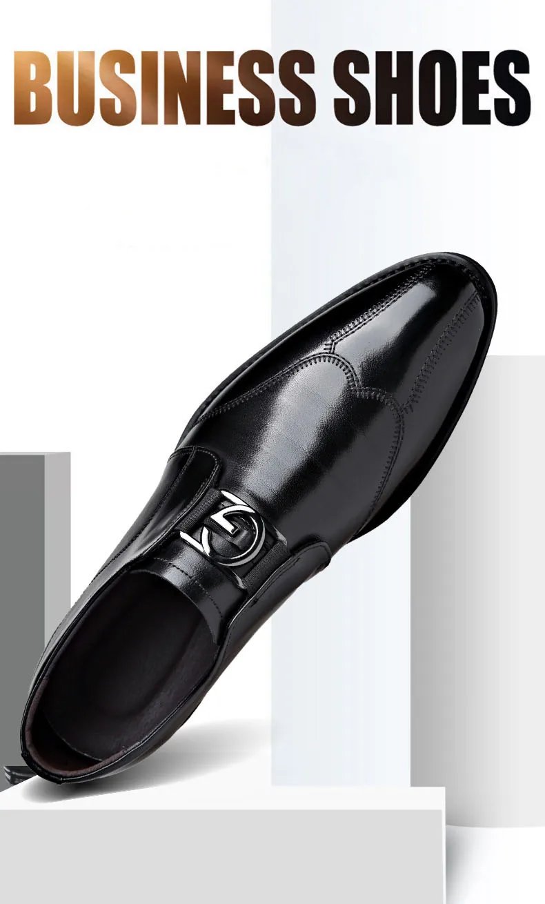 Luxury Mens Leather Shoes New Stylish Men's Shoes Pointed Oxford Wedding Leather Men Dress Shoes Gentleman Office Man Shoe