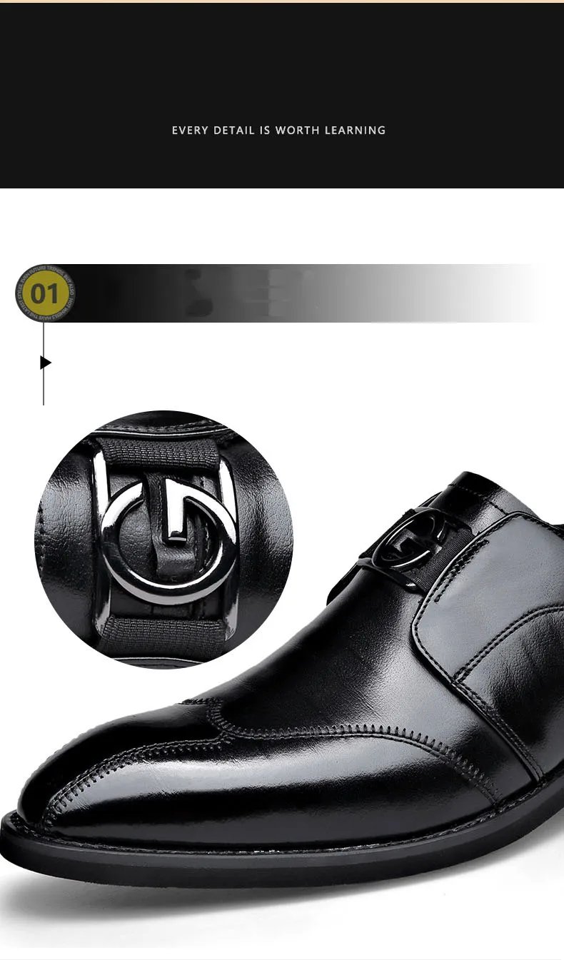 Luxury Mens Leather Shoes New Stylish Men's Shoes Pointed Oxford Wedding Leather Men Dress Shoes Gentleman Office Man Shoe