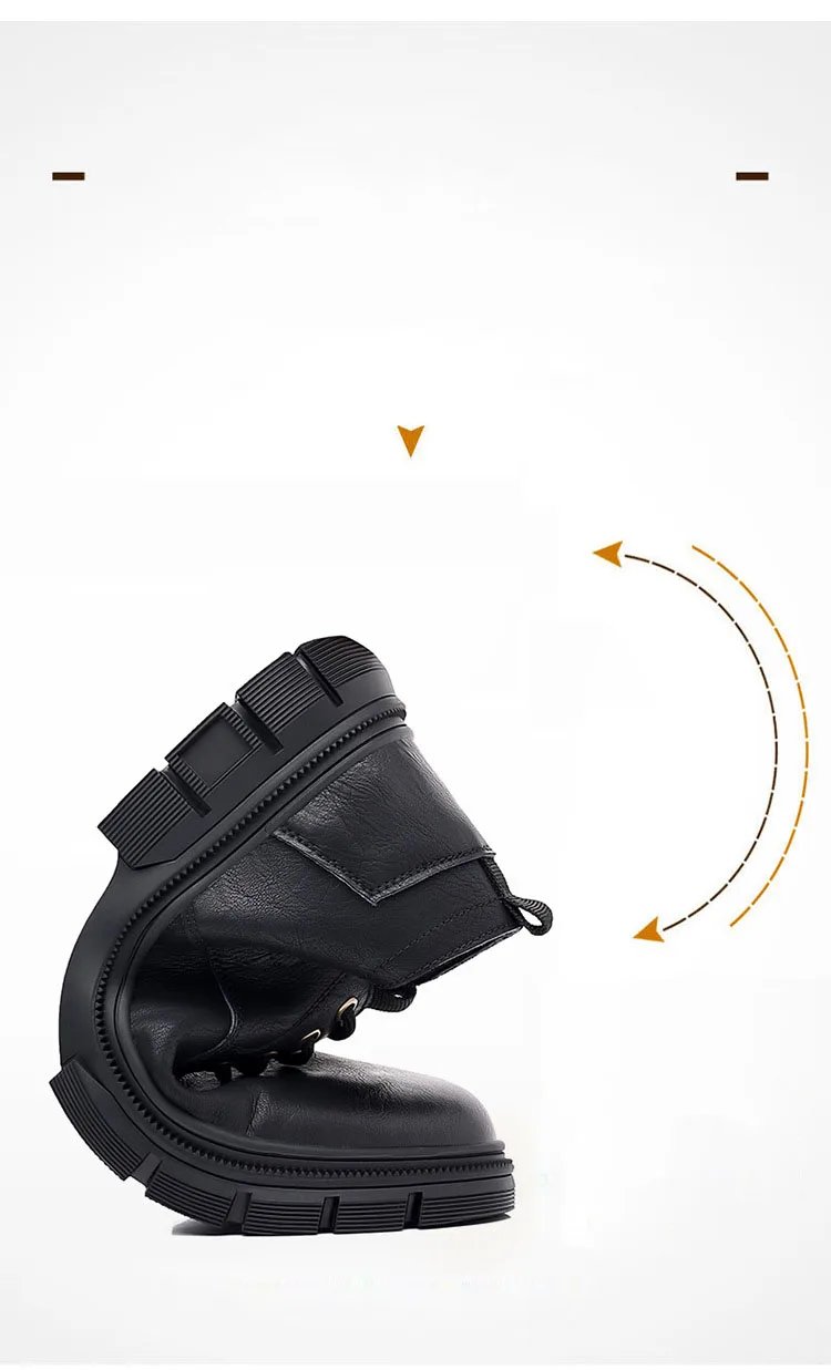 Trendy Men's Casual Shoes Sneakers Simple Men's Retro Platform Slip On Leather Shoes Elegant Formal Shoes Commuter Work Shoes