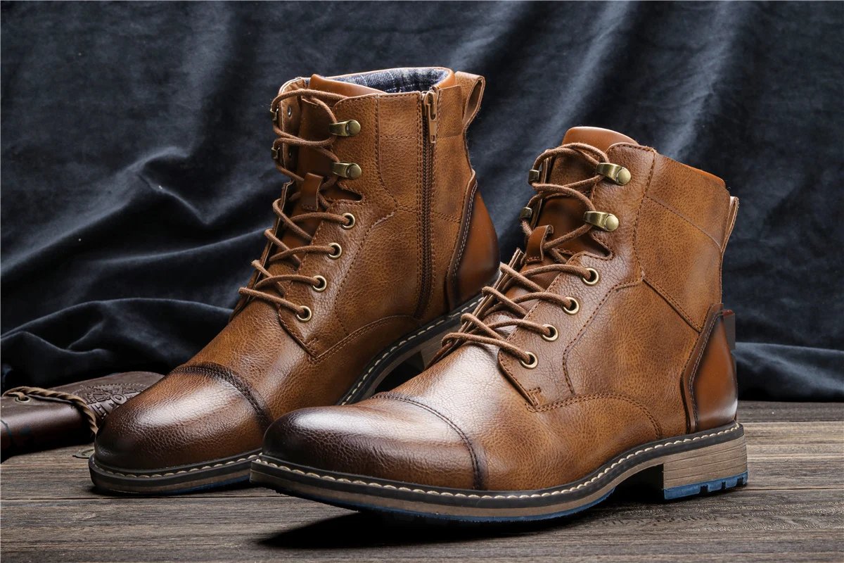 Size 7~13 Retro Men Boots 2023 Fashion Comfortable Spring Leather Boots Size 7~13 Retro Men Boots 2023 Fashion Comfortable Spring Leather Boots