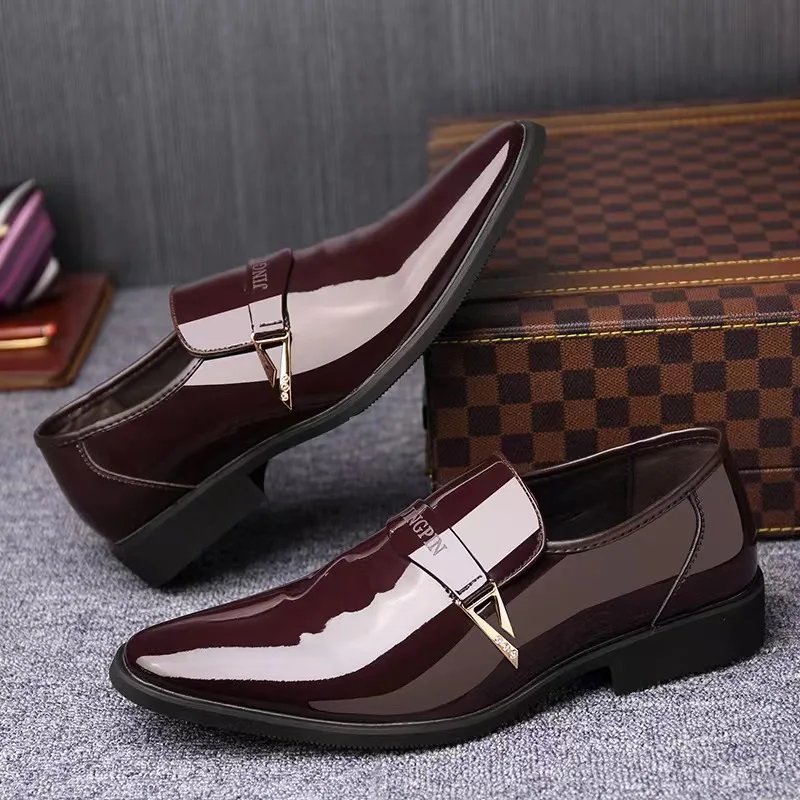 Men Lacquer Leather Shoes Men Business Leather Shoes Korean Edition British Pointed Set Men Leather Shoes Men Lacquer Leather Shoes Men Business Leather Shoes Korean Edition British Pointed Set Men Leather Shoes