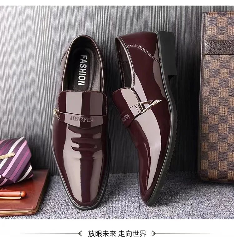 Men Lacquer Leather Shoes Men Business Leather Shoes Korean Edition British Pointed Set Men Leather Shoes Men Lacquer Leather Shoes Men Business Leather Shoes Korean Edition British Pointed Set Men Leather Shoes