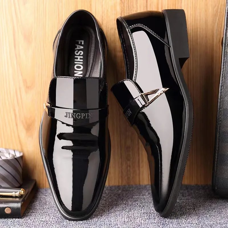 Men Lacquer Leather Shoes Men Business Leather Shoes Korean Edition British Pointed Set Men Leather Shoes Men Lacquer Leather Shoes Men Business Leather Shoes Korean Edition British Pointed Set Men Leather Shoes