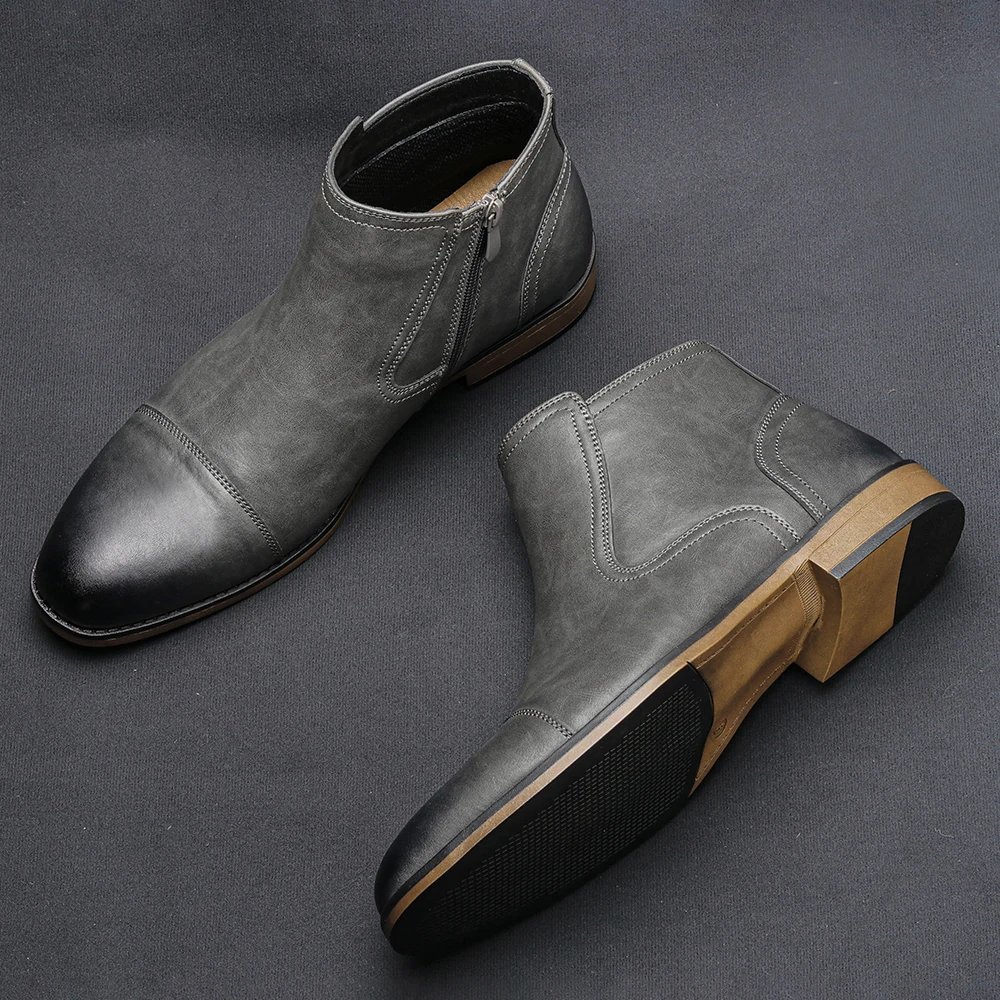 Comfortable Ankle Leather Boots For Men Boots For Men Fashion Brand Comfortable Ankle Leather Boots For Men Boots For Men Fashion Brand