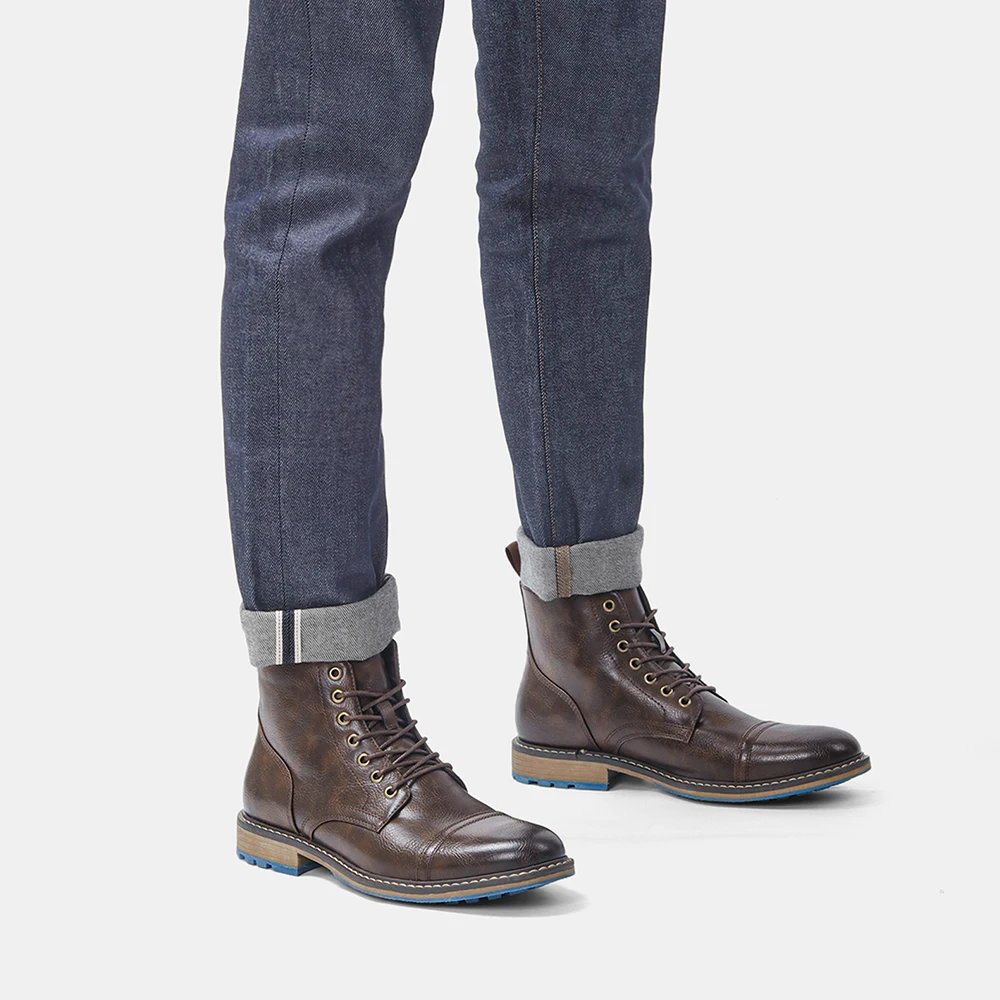 Ankle boots men 2024 fashion comfortable brand leather boots for men Ankle boots men 2024 fashion comfortable brand leather boots for men