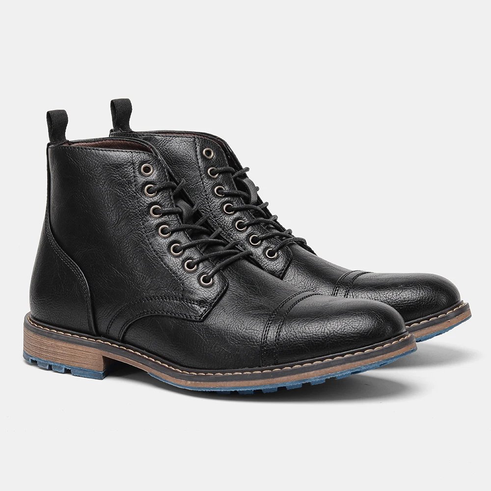 Ankle boots men 2024 fashion comfortable brand leather boots for men Ankle boots men 2024 fashion comfortable brand leather boots for men