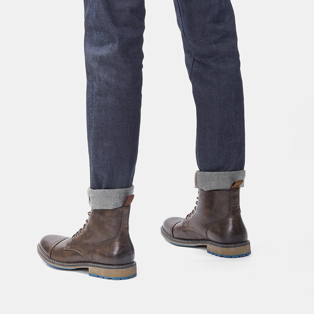 Ankle boots men 2024 fashion comfortable brand leather boots for men Ankle boots men 2024 fashion comfortable brand leather boots for men