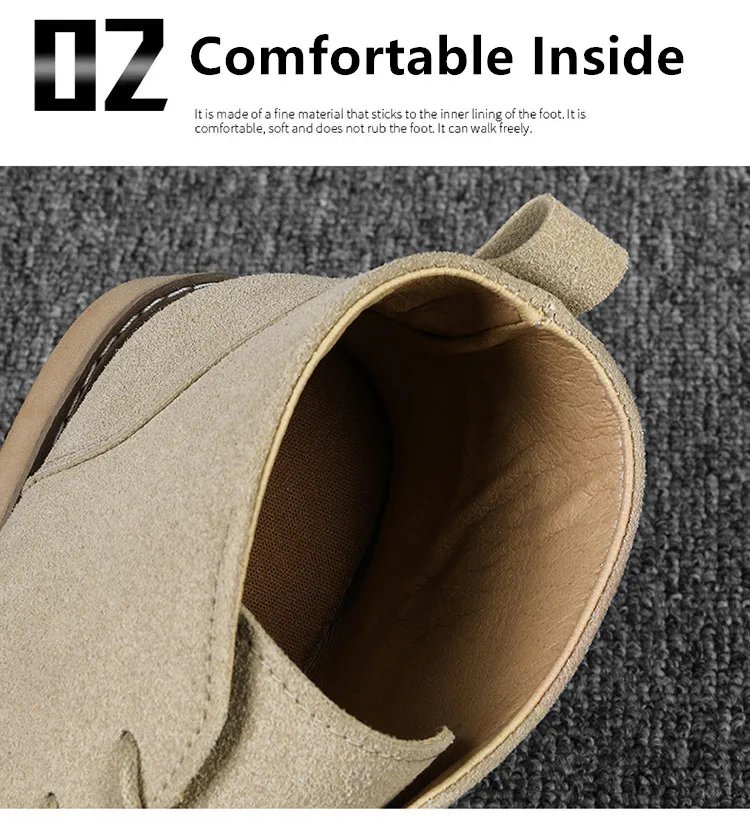 British Style Brown Men&rsquo;s Suede Leather Boots Comfort Chelsea Boots Men Lace-Up Pointed Ankle Boots For Men botas para hombre