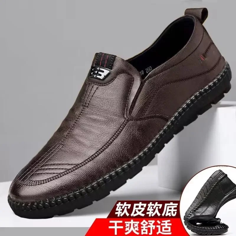Fashion Men Business Shoes Mens Leather Loafers Luxury Brand Breathable Men Casual Shoes Slip on Male Boat Shoes Moccasins