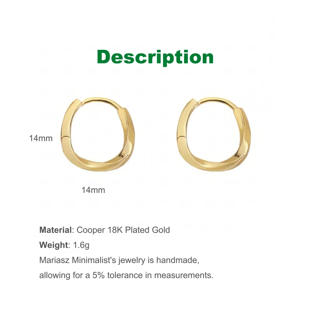 Mariasz Minimalist New Hot Sell Trendy Plated Gold Color Circle Earrings for Women Ear Hoop Earring Classic Jewelry Mariasz Minimalist New Hot Sell Trendy Plated Gold Color Circle Earrings for Women Ear Hoop Earring Classic Jewelry