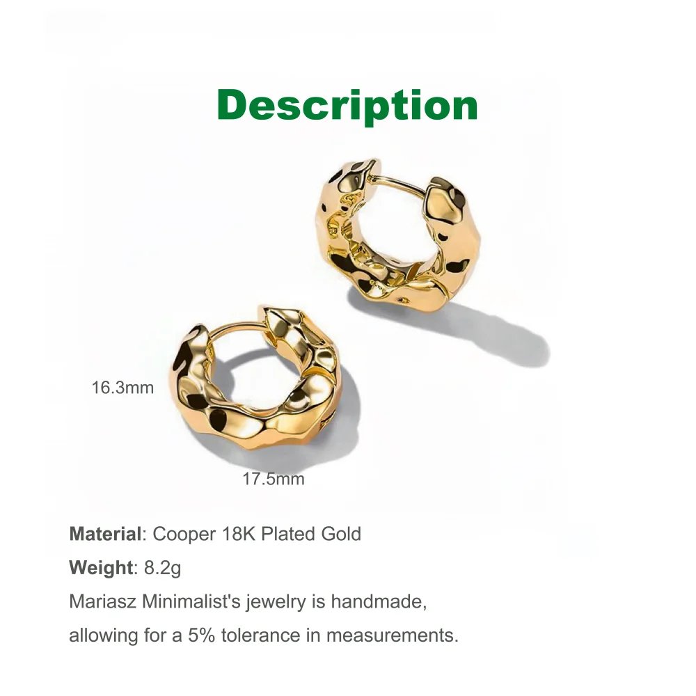 Mariasz Minimalist New Hot Sell Trendy Plated Gold Color Circle Earrings for Women Ear Hoop Earring Classic Jewelry Mariasz Minimalist New Hot Sell Trendy Plated Gold Color Circle Earrings for Women Ear Hoop Earring Classic Jewelry