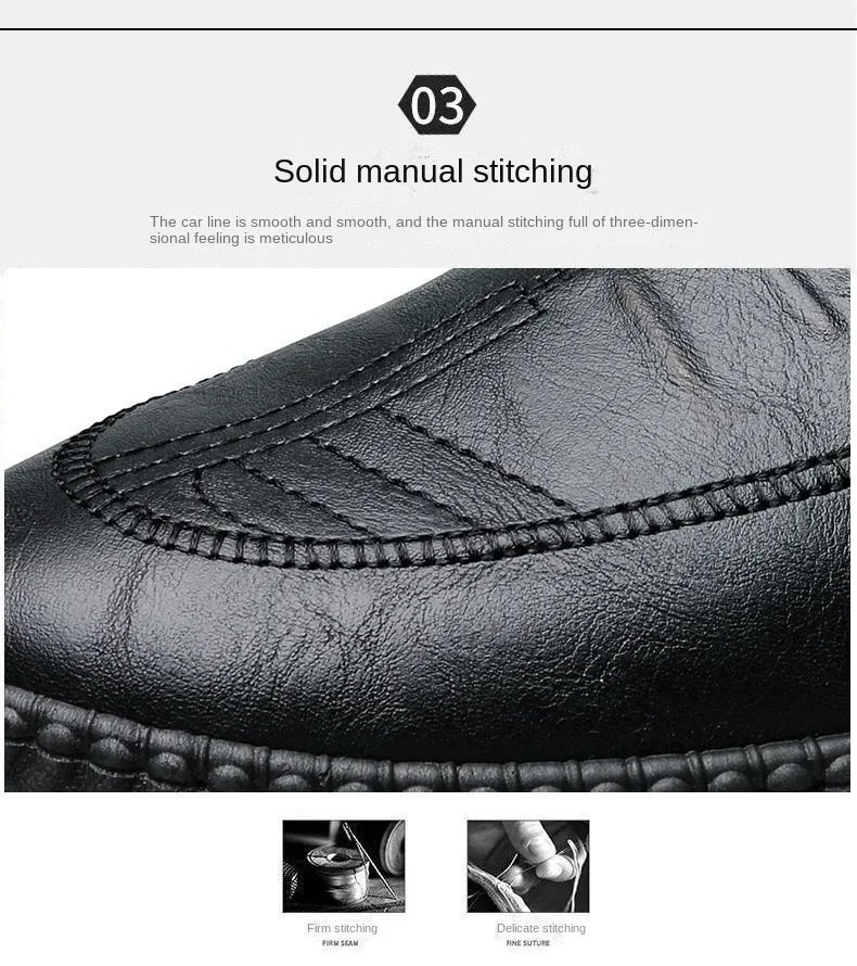 Summer Breathable Leather Shoes for Men Business Slip on Loafers Men Casual's Shoes Black Flats Men Work Office Driving Sneakers