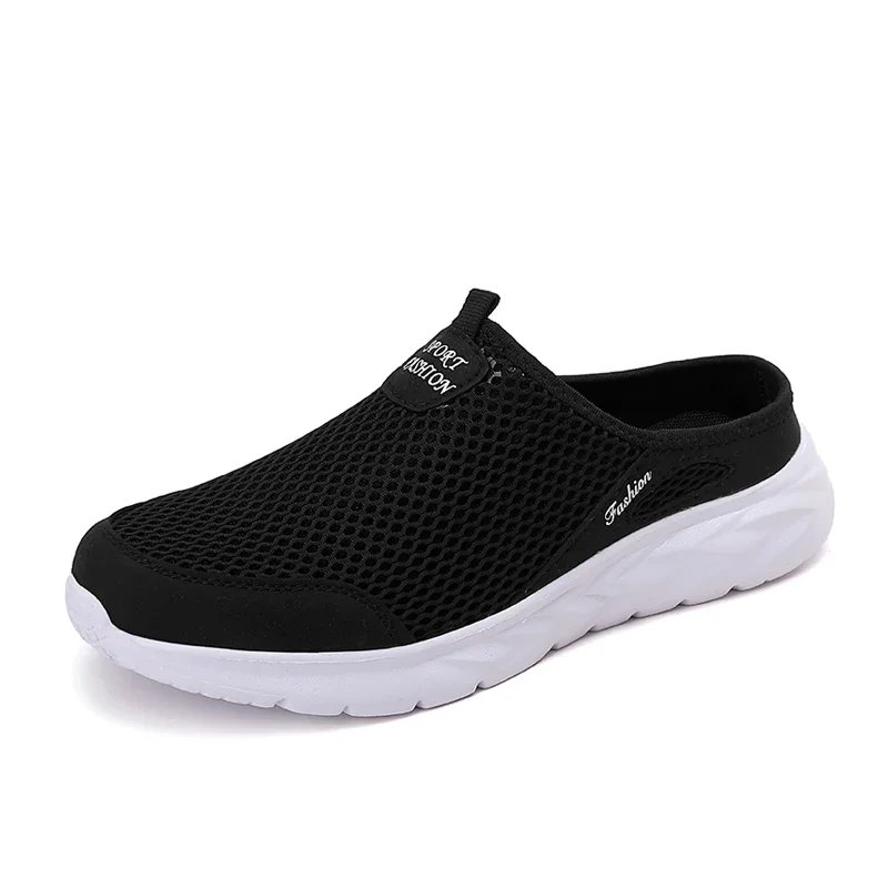 MAEDEF Summer Outdoor High Quality Anti-slip Men Leisure Shoes New 2024 Mesh Breathable Soft Comfortable  Flat-bottomed Slippers
