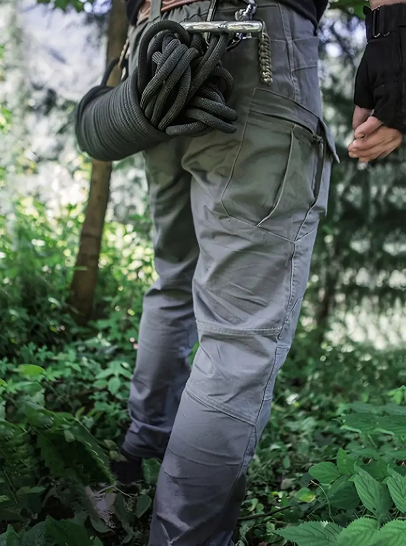 Men's Outdoor Multi Functional Tactical Pants, Multi Pocket Outdoor Hiking Sweatpants, Water-repellent, wear-resistant
