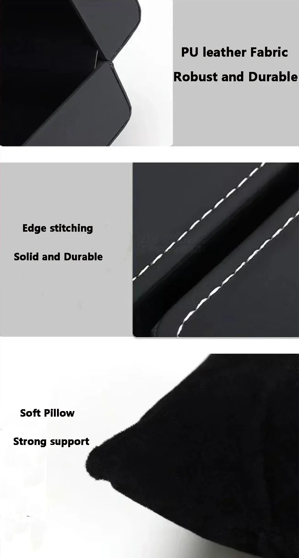 Black Single Watch Gift Box with Pillow PU Leather Wristwatch Display Case Organizer for Men Clamshell PU leather watch case