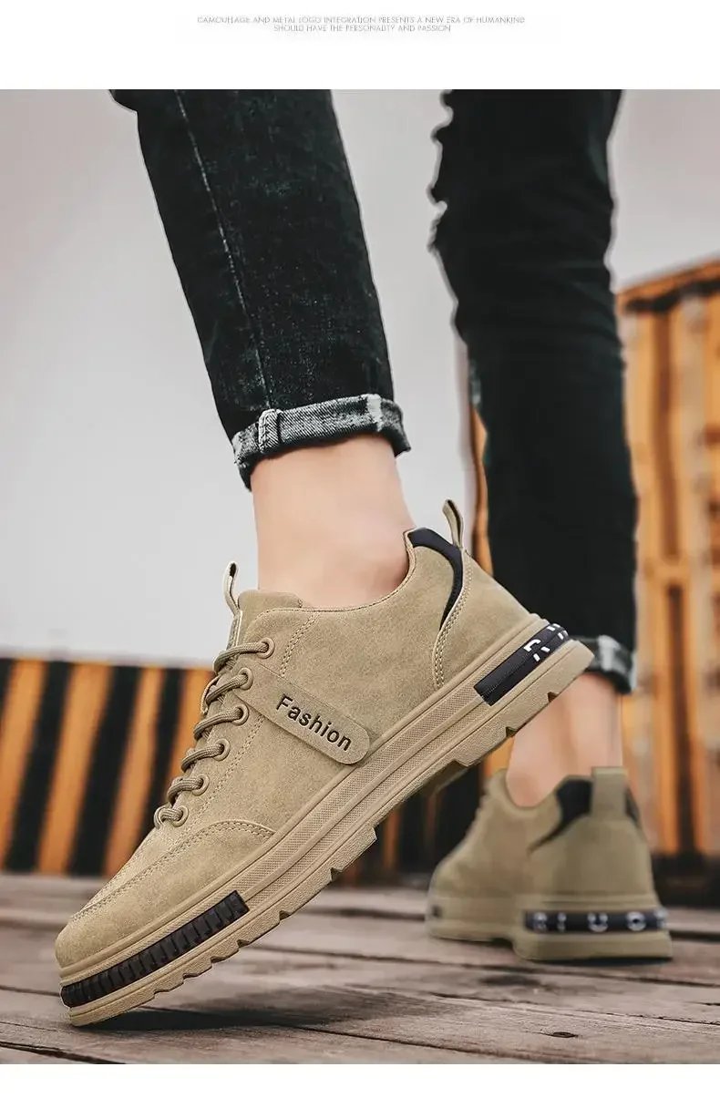 Men's new breathable labor protection shoes, men's trendy and versatile anti slip sports board shoes, workwear shoes Men's new breathable labor protection shoes, men's trendy and versatile anti slip sports board shoes, workwear shoes