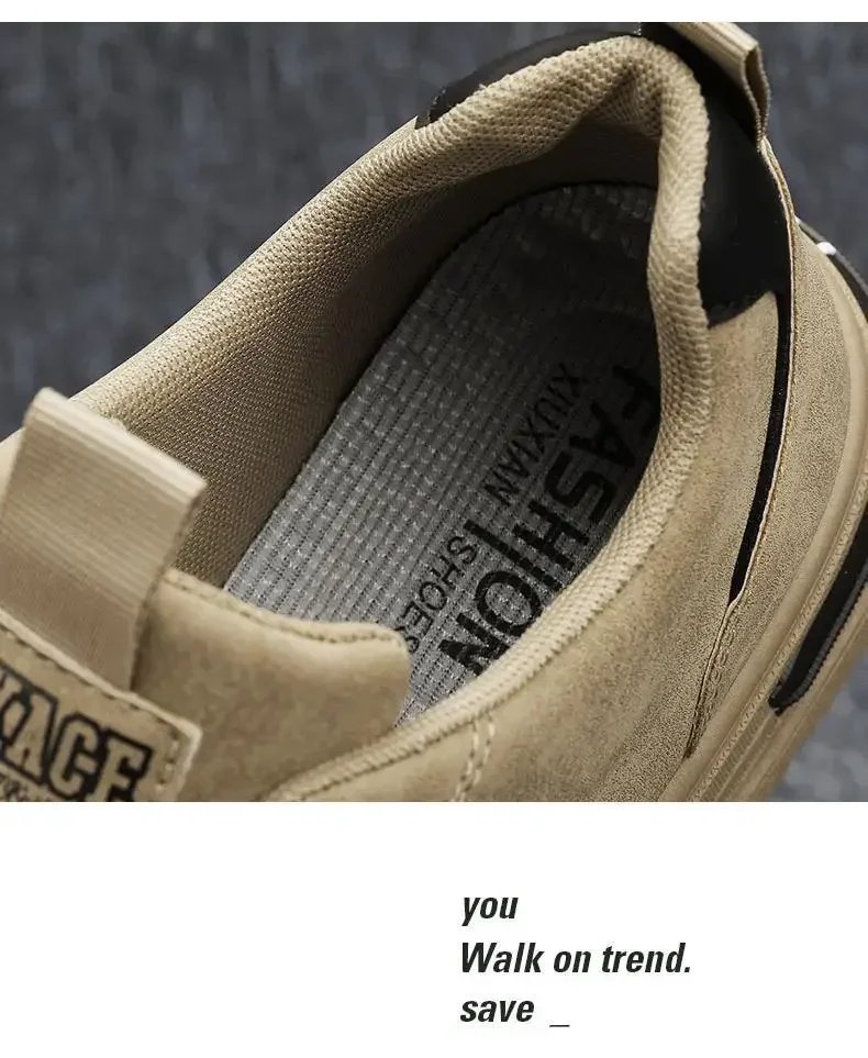 Men's new breathable labor protection shoes, men's trendy and versatile anti slip sports board shoes, workwear shoes Men's new breathable labor protection shoes, men's trendy and versatile anti slip sports board shoes, workwear shoes