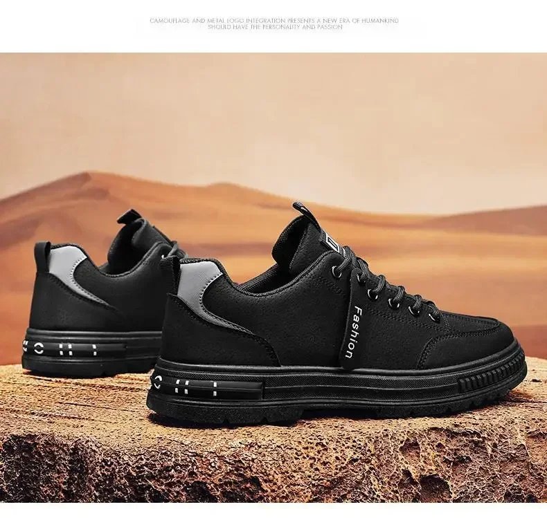 Men's new breathable labor protection shoes, men's trendy and versatile anti slip sports board shoes, workwear shoes Men's new breathable labor protection shoes, men's trendy and versatile anti slip sports board shoes, workwear shoes