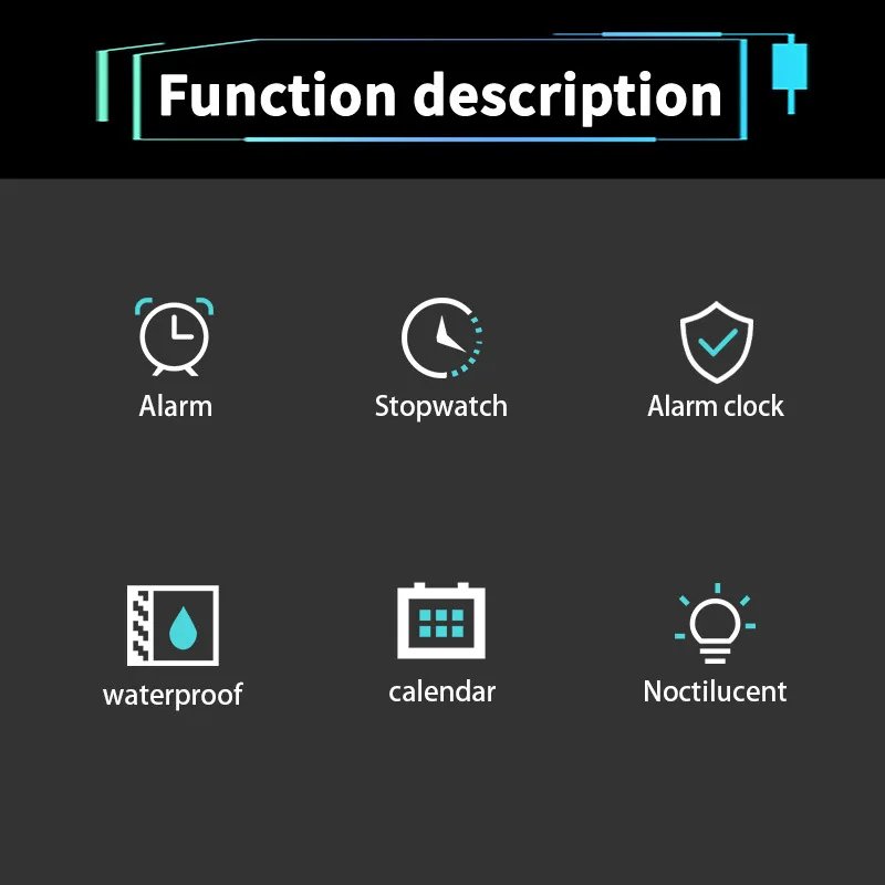 Top Luxury Electronic Watch for Man Outdoor Sport Watch Stopwatch Waterproof Calendar Digital Clock 24355 Top Luxury Electronic Watch for Man Outdoor Sport Watch Stopwatch Waterproof Calendar Digital Clock 24355