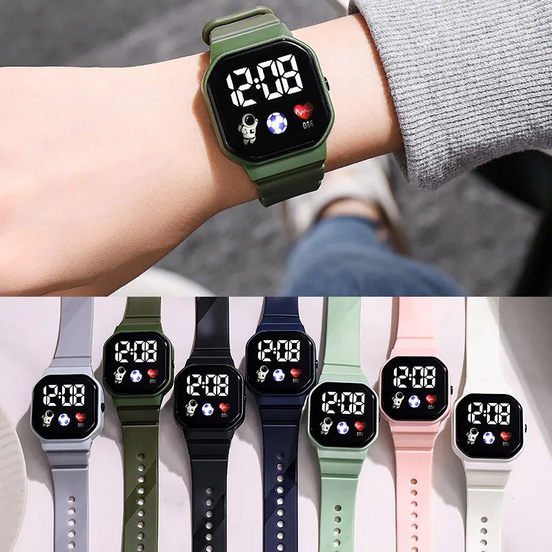 2023 LED Digital Watch For Kids Boys Sports Waterproof Watches Girls Silicone Digital Watch Casual Childrens Electronic Reloj