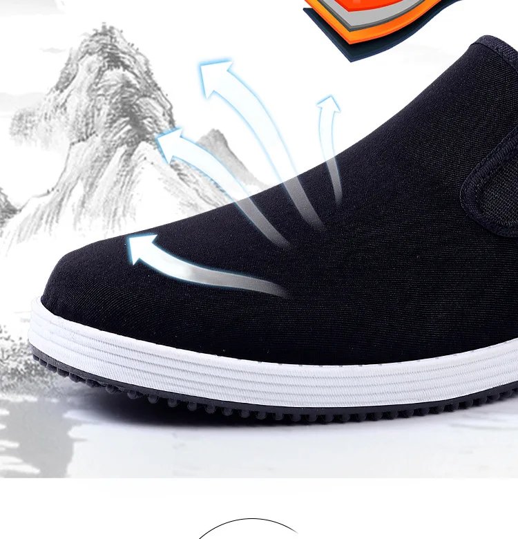 Old Beijing cloth shoes, military single men's black cloth shoes, tire sole men's single shoes, canvas shoes