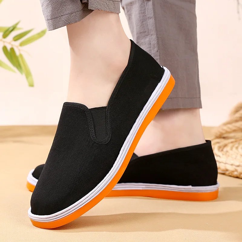 Old Beijing cloth shoes, military single men's black cloth shoes, tire sole men's single shoes, canvas shoes