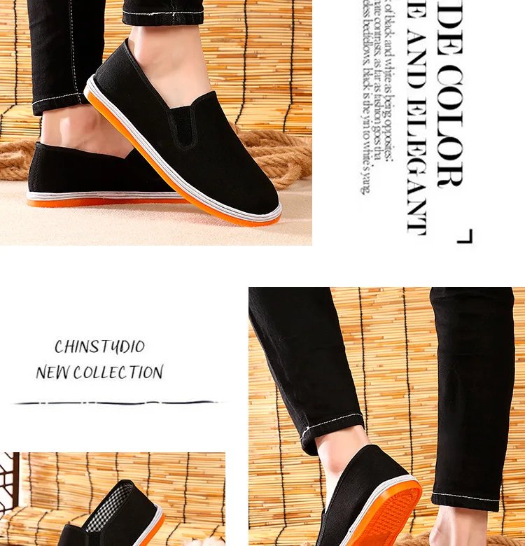 Old Beijing cloth shoes, military single men's black cloth shoes, tire sole men's single shoes, canvas shoes