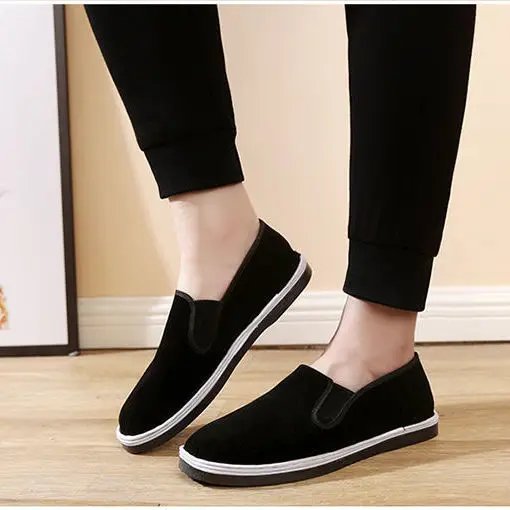 Old Beijing cloth shoes, military single men's black cloth shoes, tire sole men's single shoes, canvas shoes