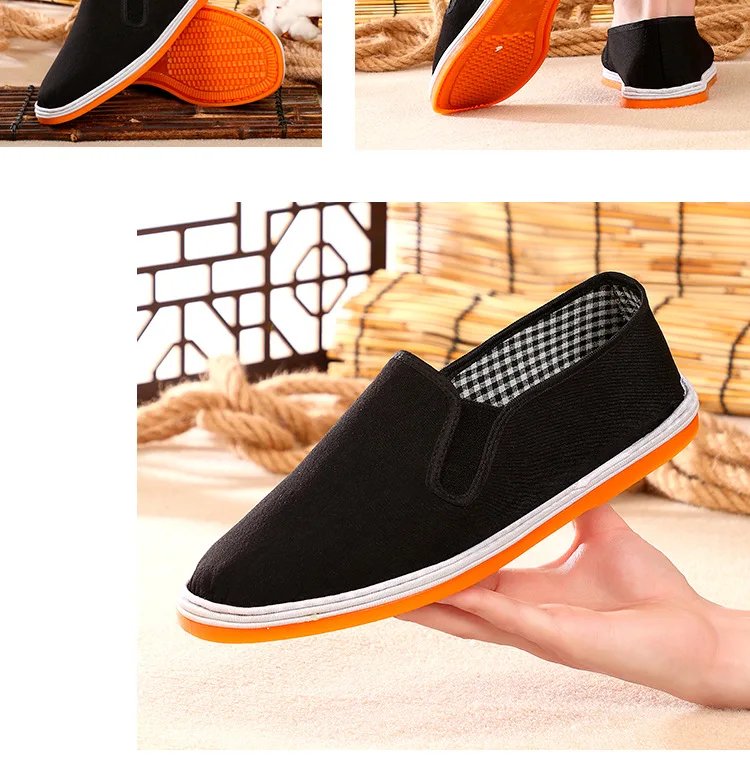 Old Beijing cloth shoes, military single men's black cloth shoes, tire sole men's single shoes, canvas shoes