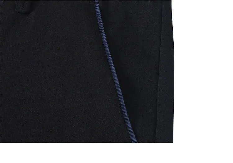 Men's Elastic Straight Pants Business Casual Long Suit Pants Male Formal Trousers Solid Colors Black BLue Men's Elastic Straight Pants Business Casual Long Suit Pants Male Formal Trousers Solid Colors Black BLue
