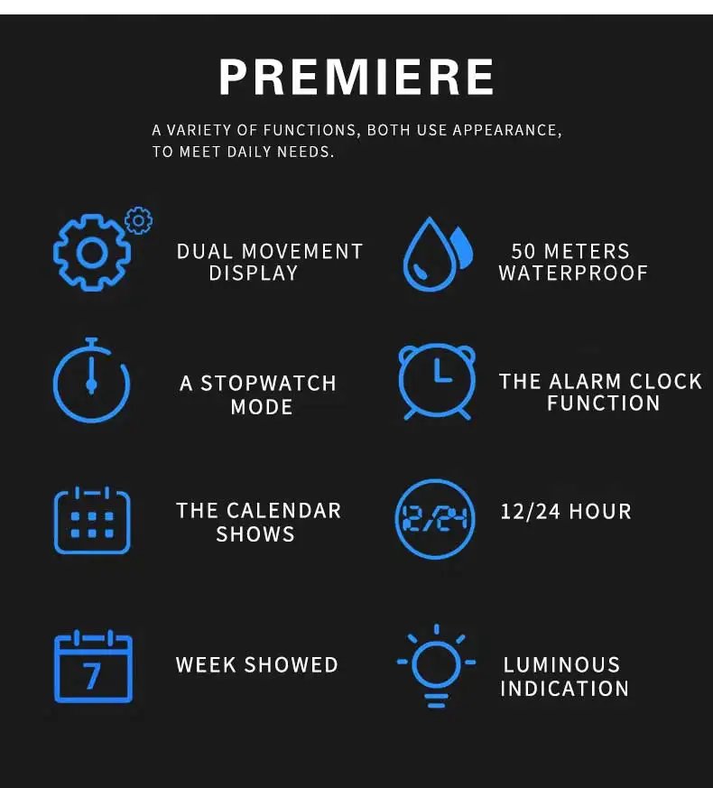 SMAEL Sport Watch Military Wristwatch for Men Alarm Stopwatch LED Digital Back Light Dual Time Display Waterproof Watch Men 8007