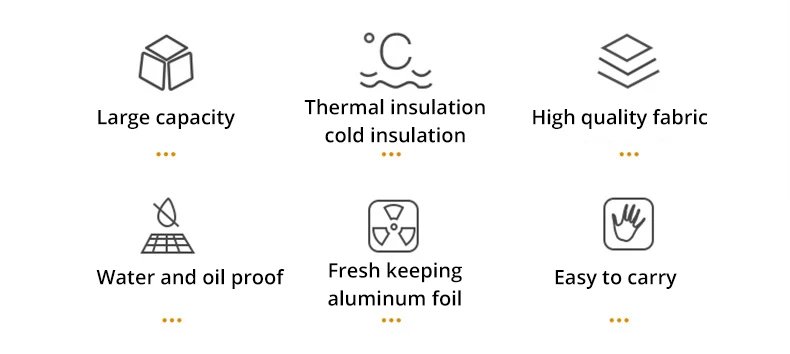 Insulated Lunch Bag Insulation Bento Pack Aluminum Foil Rice Bag Meal Pack Ice Pack Student Bento Lunch Handbag Insulation