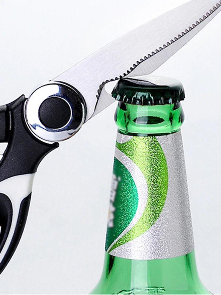 Multifunctional kitchen scissors Household kill fish cut vegetables roast broiler bone scissors Stainless steel scissors