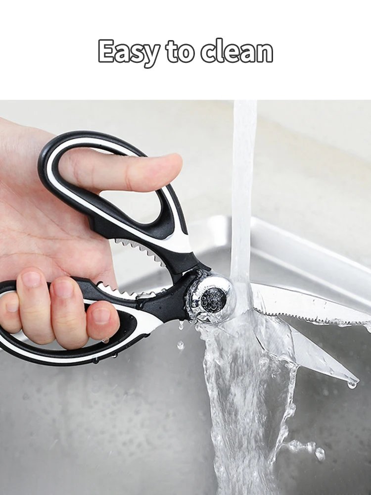 Multifunctional kitchen scissors Household kill fish cut vegetables roast broiler bone scissors Stainless steel scissors