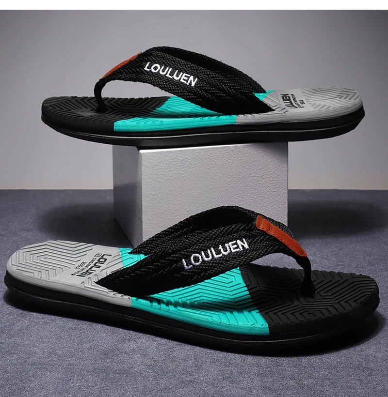 High Quality Hot Sale Men Flip Flops Summer Beach Flip Flops Men Fashion Breathable Casual Beach Men Slippers Summer Outdoor