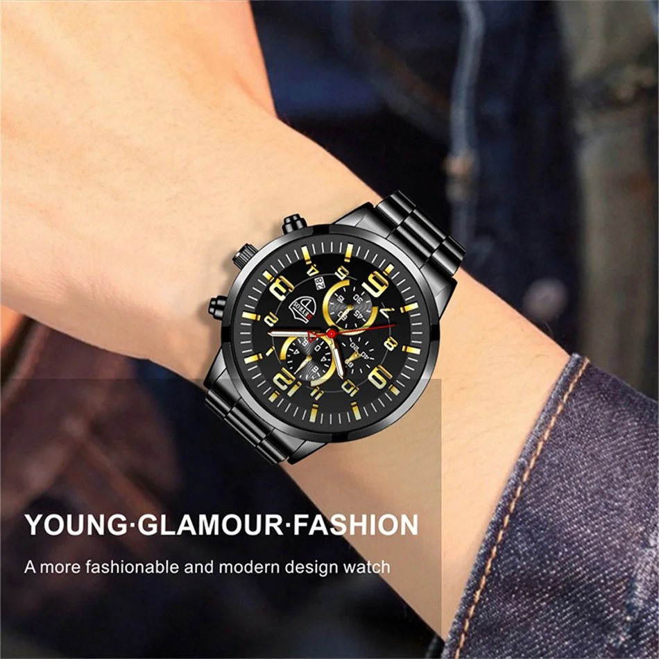 2023 Brand Men's Watches Luxury Stainless Steel Quartz Watch Man Leather Calendar Sports Wristwatch Luminous Clock reloj hombre