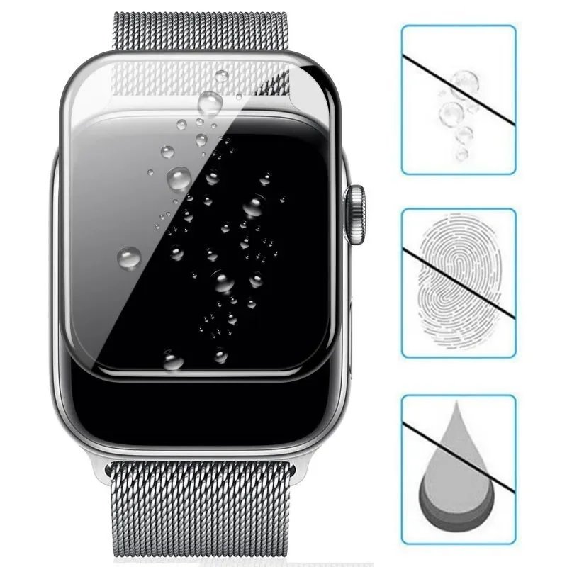 Screen Protector For Apple Watch Series 9-8-7-6 5 4 Se ultra-2 49mm 41mm 45mm 40mm 44mm 3D (Not Tempered Glass) Film Accessories