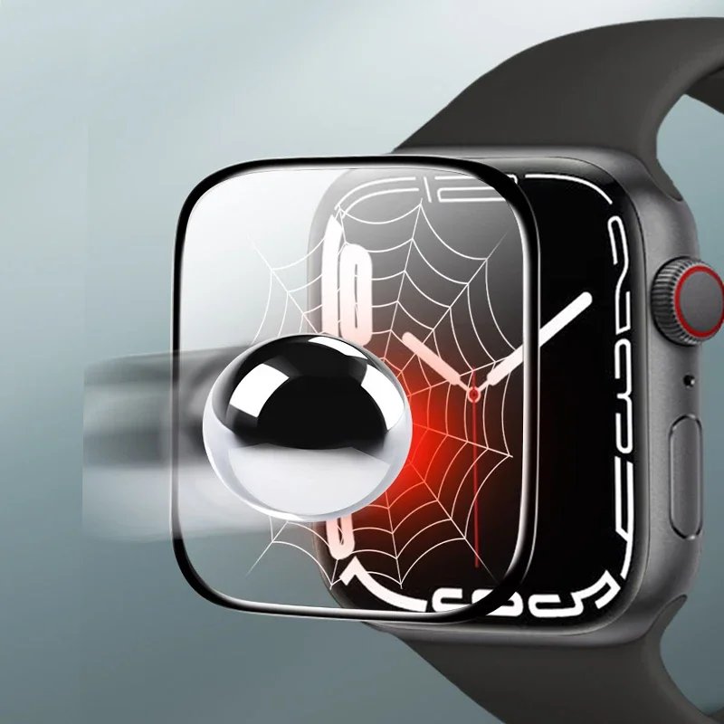 Screen Protector For Apple Watch Series 9-8-7-6 5 4 Se ultra-2 49mm 41mm 45mm 40mm 44mm 3D (Not Tempered Glass) Film Accessories